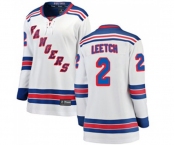 Women New York Rangers #2 Brian Leetch Fanatics Branded White Away Breakaway NHL Jersey
