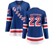 Women New York Rangers #22 Kevin Shattenkirk Fanatics Branded Royal Blue Home Breakaway NHL Jersey