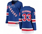 Women New York Rangers #33 Fredrik Claesson Fanatics Branded Royal Blue Home Breakaway NHL Jersey