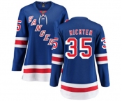 Women New York Rangers #35 Mike Richter Fanatics Branded Royal Blue Home Breakaway NHL Jersey