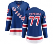 Women New York Rangers #77 Phil Esposito Fanatics Branded Royal Blue Home Breakaway NHL Jersey