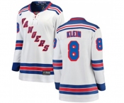 Women New York Rangers #8 Kevin Klein Fanatics Branded White Away Breakaway NHL Jersey