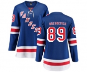 Women New York Rangers #89 Pavel Buchnevich Fanatics Branded Royal Blue Home Breakaway NHL Jersey