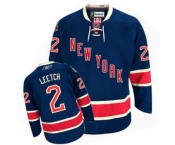 Women Reebok New York Rangers #2 Brian Leetch Authentic Navy Blue Third NHL Jersey