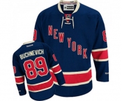 Women Reebok New York Rangers #89 Pavel Buchnevich Authentic Navy Blue Third NHL Jersey