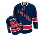 Women's Reebok New York Rangers #20 Chris Kreider Premier Navy Blue Third NHL Jersey