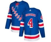 Youth Adidas New York Rangers #4 Ron Greschner Authentic Royal Blue Home NHL Jersey