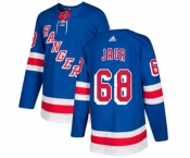 Youth Adidas New York Rangers #68 Jaromir Jagr Authentic Royal Blue Home NHL Jersey