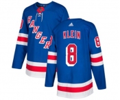 Youth Adidas New York Rangers #8 Kevin Klein Authentic Royal Blue Home NHL Jersey