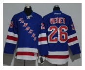 Youth New York Rangers #26 Jimmy Vesey Blue Home Stitched NHL Jersey