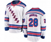 Youth New York Rangers #28 Chris Bigras Fanatics Branded White Away Breakaway NHL Jersey