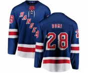 Youth New York Rangers #28 Tie Domi Fanatics Branded Royal Blue Home Breakaway NHL Jersey