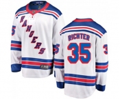 Youth New York Rangers #35 Mike Richter Fanatics Branded White Away Breakaway NHL Jersey