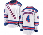 Youth New York Rangers #4 Ron Greschner Fanatics Branded White Away Breakaway NHL Jersey