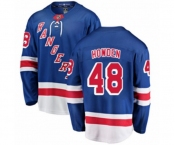 Youth New York Rangers #48 Brett Howden Fanatics Branded Royal Blue Home Breakaway NHL Jersey