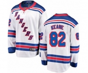 Youth New York Rangers #82 Joey Keane Fanatics Branded White Away Breakaway NHL Jersey