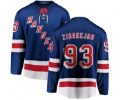 Youth New York Rangers #93 Mika Zibanejad Fanatics Branded Royal Blue Home Breakaway NHL Jersey