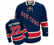 Youth Reebok New York Rangers #22 Kevin Shattenkirk Authentic Navy Blue Third NHL Jersey