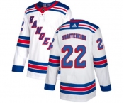 Youth Reebok New York Rangers #22 Kevin Shattenkirk Authentic White Away NHL Jersey