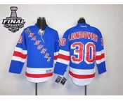 youth nhl jerseys new york rangers #30 lundqvist blue[2014 stanley cup]