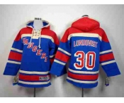 youth nhl jerseys new york rangers #30 lundqvist blue[pullover hooded sweatshirt]