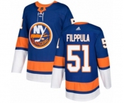 Adidas New York Islanders #51 Valtteri Filppula Authentic Royal Blue Home NHL Jersey