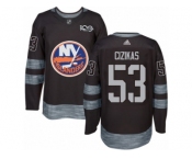 Men's Adidas New York Islanders #53 Casey Cizikas Authentic Black 1917-2017 100th Anniversary NHL Jersey