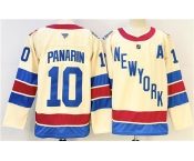 Men's New York Rangers #10 Artemi Panarin Beige 2025-26 Winter Classic With A Patch Stitched Hockey Jersey