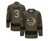 New York Islanders #3 Travis Hamonic Green Salute to Service Stitched NHL Jersey