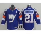 nhl jerseys new york Islanders #21 okposo blue