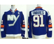 nhl jerseys new york Islanders #91 tavares blue[2014 new stadium][patch C]