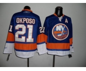 nhl jerseys new york islanders #21 okposo lt.blue