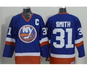 nhl jerseys new york islanders #31 billy smith blue[patch c]