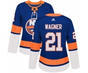 Women Adidas New York Islanders #21 Chris Wagner Premier Royal Blue Home NHL Jersey