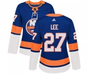 Women Adidas New York Islanders #27 Anders Lee Authentic Royal Blue Home NHL Jersey