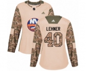 Women Adidas New York Islanders #40 Robin Lehner Authentic Camo Veterans Day Practice NHL Jersey