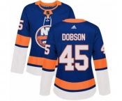 Women Adidas New York Islanders #45 Noah Dobson Premier Royal Blue Home NHL Jersey