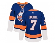 Women Adidas New York Islanders #7 Jordan Eberle Royal Blue Home Authentic Stitched NHL Jersey