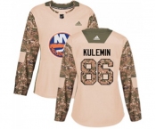 Women Adidas New York Islanders #86 Nikolay Kulemin Authentic Camo Veterans Day Practice NHL Jersey