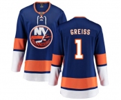 Women New York Islanders #1 Thomas Greiss Fanatics Branded Royal Blue Home Breakaway NHL Jersey