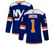 Youth Adidas New York Islanders #1 Thomas Greiss Authentic Blue Alternate NHL Jersey