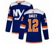 Youth Adidas New York Islanders #12 Josh Bailey Premier Blue Alternate NHL Jersey