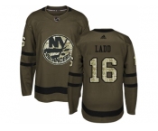 Youth Adidas New York Islanders #16 Andrew Ladd Green Salute to Service Stitched NHL Jersey