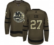 Youth Adidas New York Islanders #27 Anders Lee Premier Green Salute to Service NHL Jersey