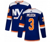 Youth Adidas New York Islanders #3 Adam Pelech Authentic Blue Alternate NHL Jersey