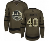 Youth Adidas New York Islanders #40 Robin Lehner Authentic Green Salute to Service NHL Jersey