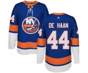 Youth Adidas New York Islanders #44 Calvin de Haan Authentic Royal Blue Home NHL Jersey