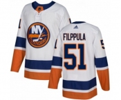 Youth Adidas New York Islanders #51 Valtteri Filppula Authentic White Away NHL Jersey