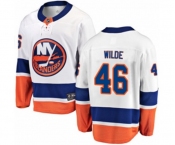 Youth New York Islanders #46 Bode Wilde Fanatics Branded White Away Breakaway NHL Jersey