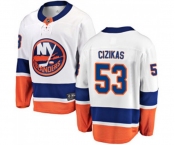 Youth New York Islanders #53 Casey Cizikas Fanatics Branded White Away Breakaway NHL Jersey